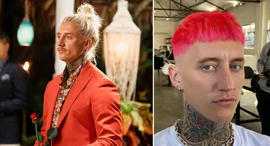 Ciarran Stott’s shock pink hair transformation
