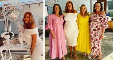 Jules Robinson glows at her luxury baby shower