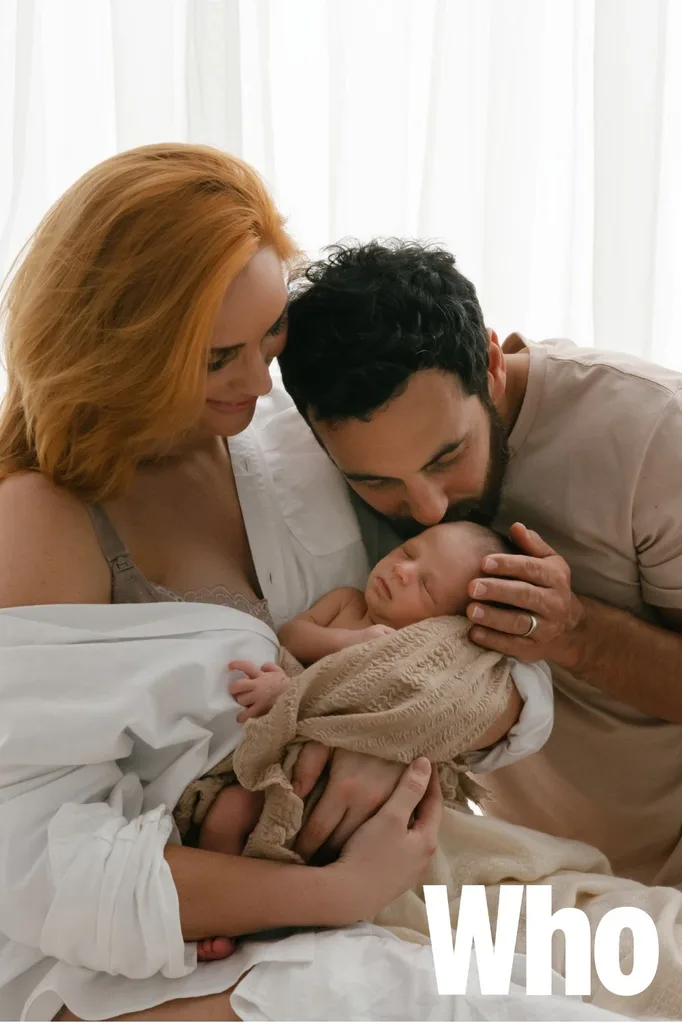 Jules and Cam Merchant with their baby boy, Oliver Chase