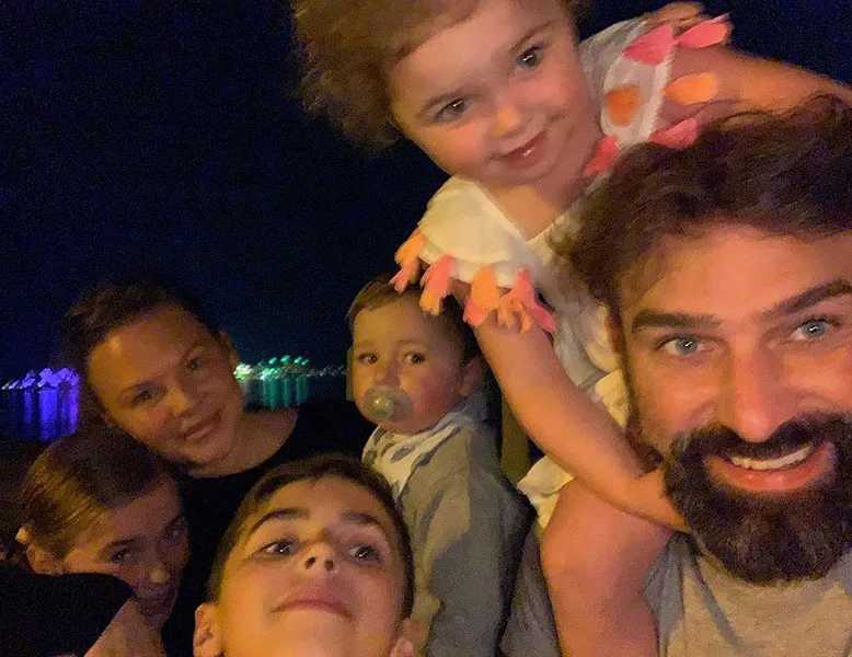 Ant Middleton and his four children
