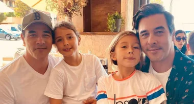 James Stewart and twin Nick’s lookalike daughters