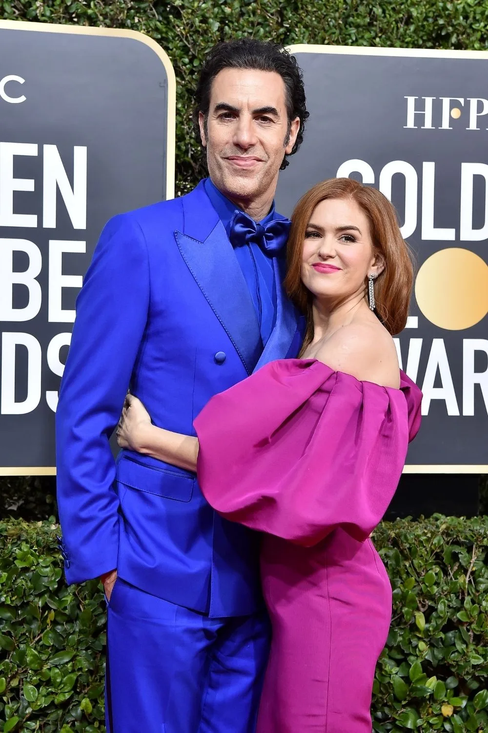 Isla Fisher and Sacha Baron Cohen