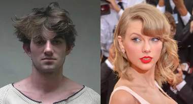 Two individuals side by side; left has messy hair and casual attire, right has styled hair and formal attire.