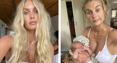 New mum Elyse Knowles’ relatable before and after pics