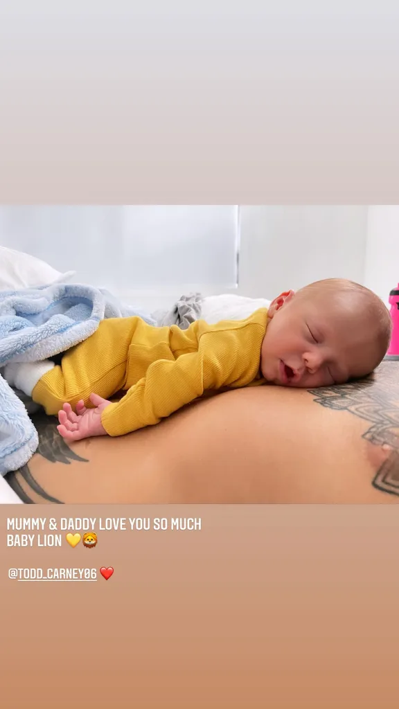 Susie Bradley Todd Carney baby