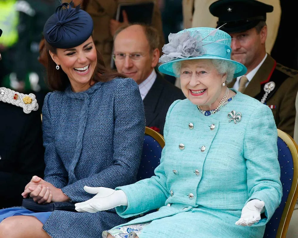 Kate Middleton and Queen Elizabeth II