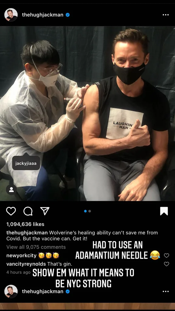 Hugh Jackman covid vaccine