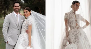 EXCLUSIVE: Erin Holland’s one-of-a-kind wedding dress