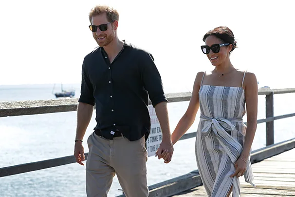 harry and Meghan at the beach in Australia