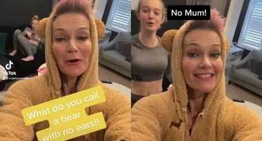 Jessica Rowe films another hilarious TikTok embarrassing her kids