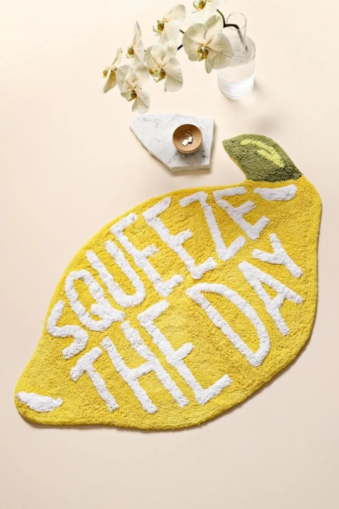 lemon bath mat