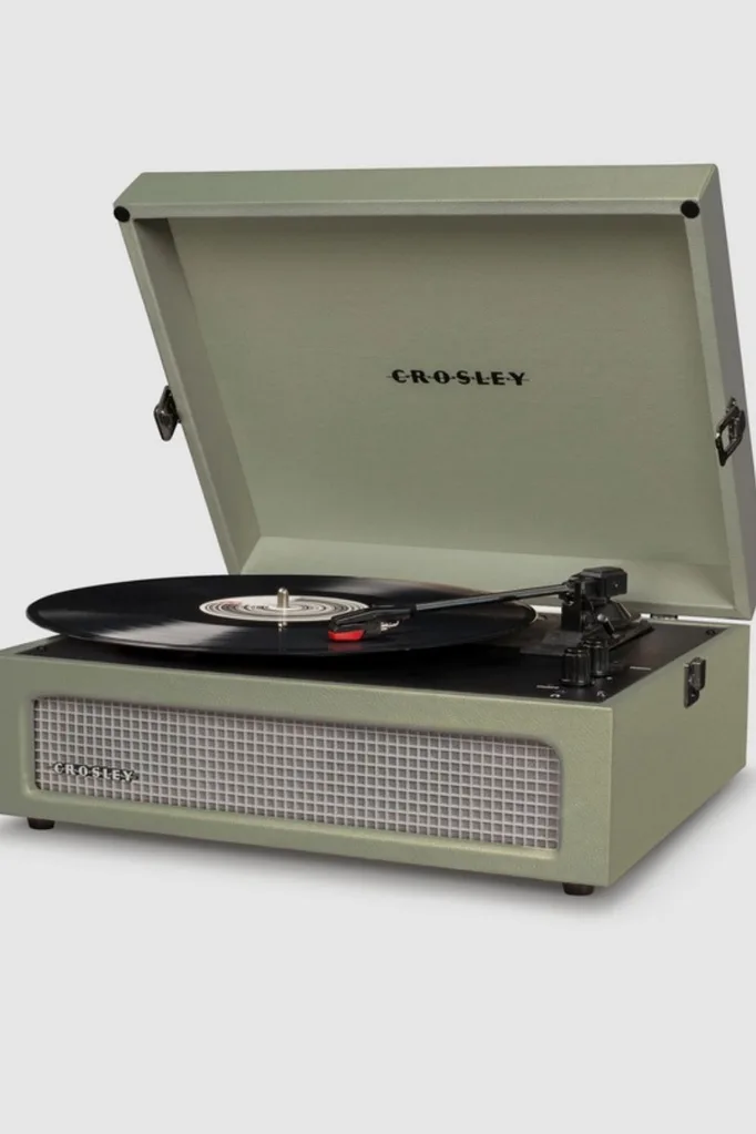 green record player
