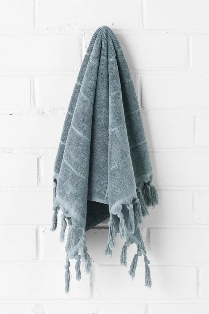 blue towel
