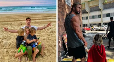 Chris Hemsworth and Elsa Pataky share family time in lockdown