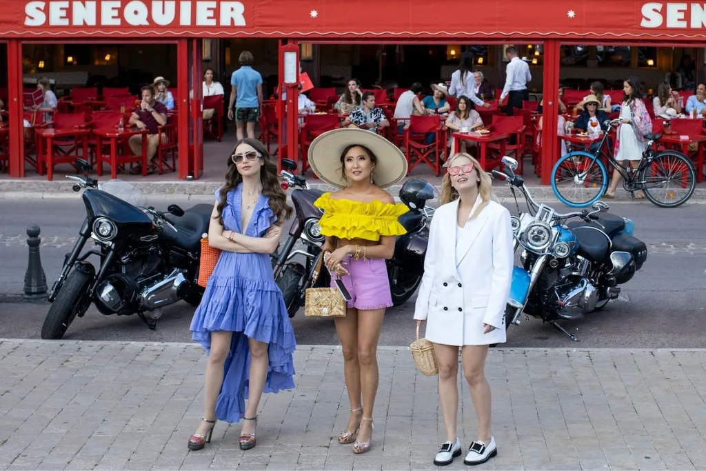 Emily, Mindy and Camille in Emily In Paris S2