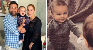 Jules Robinson and Cam Merchant celebrate son Ollie’s first birthday