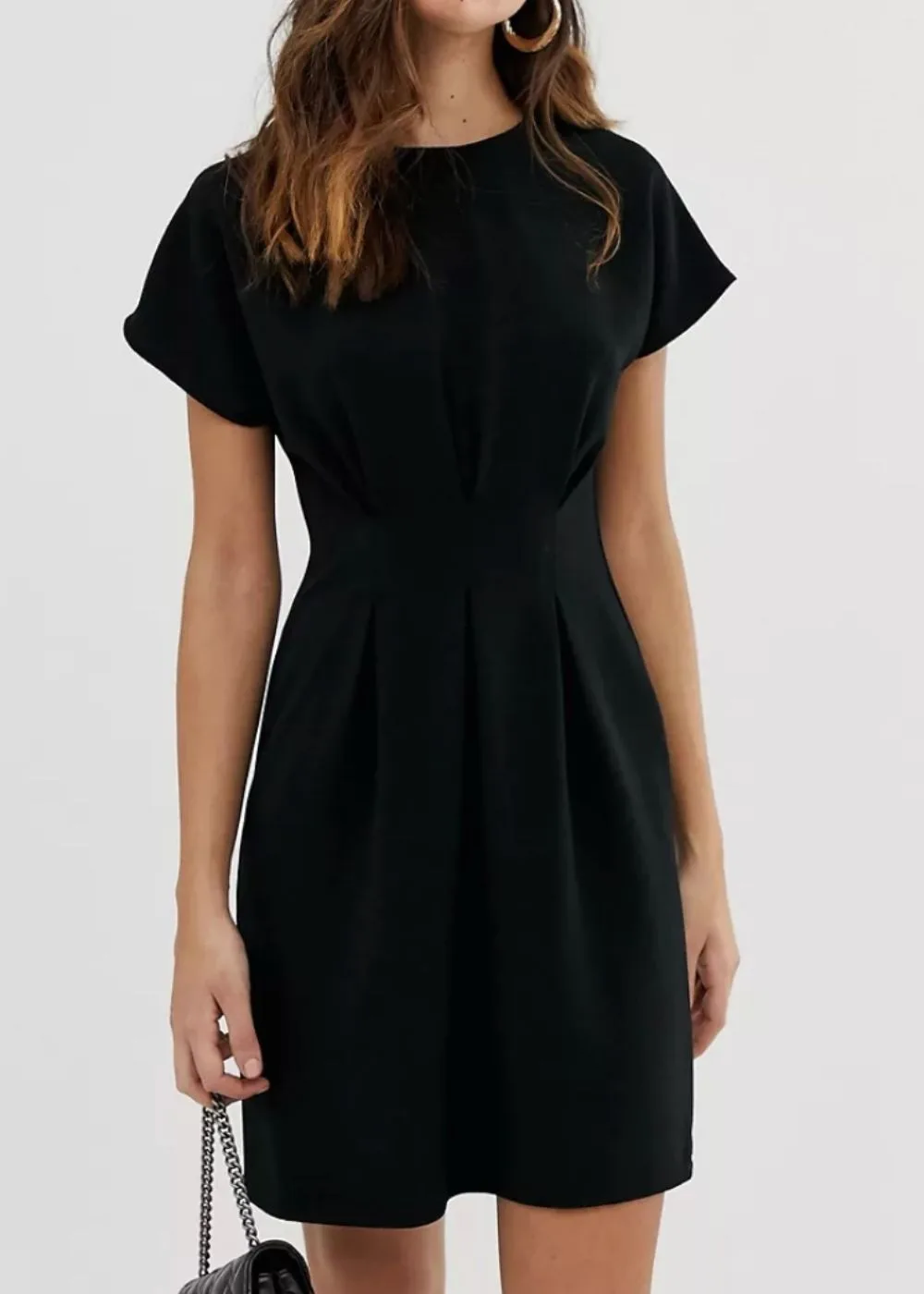 cinched-black-mini-dress