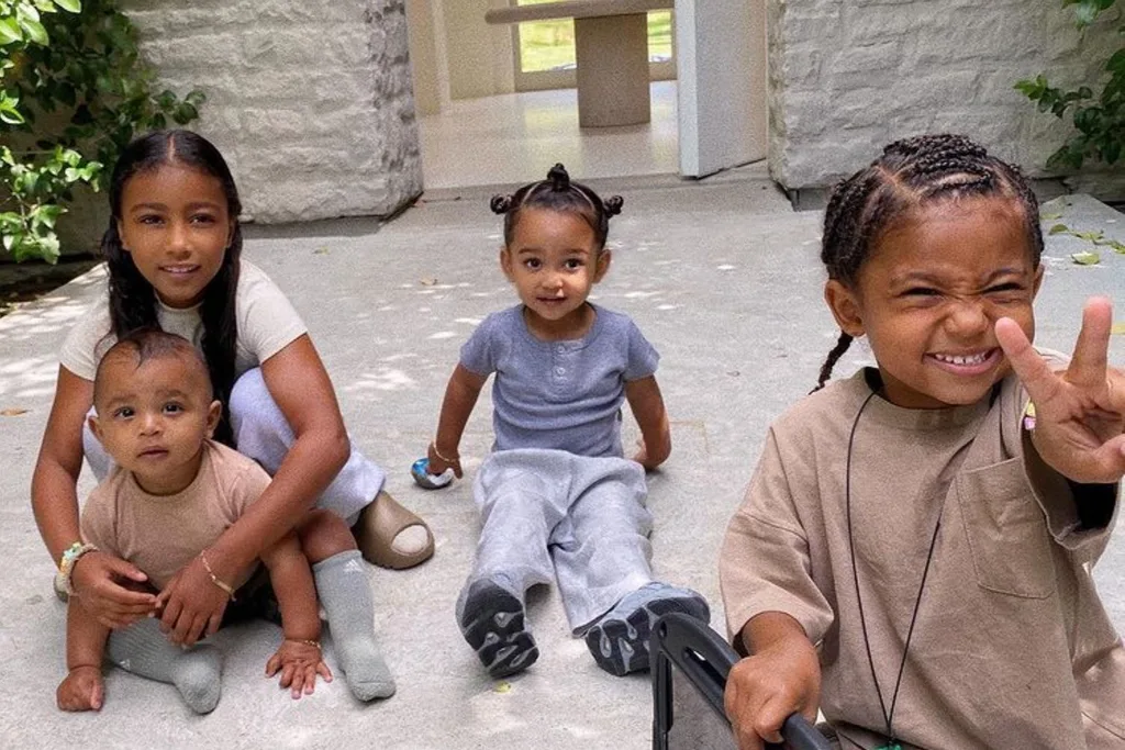 Kim Kardashian's kids play at home.