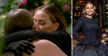 Brooke Blurton shares a romantic kiss on the very first episode of The Bachelorette