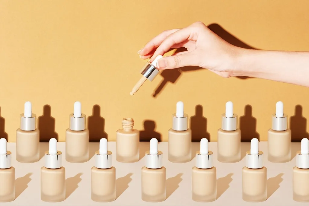 Pale shades of foundation