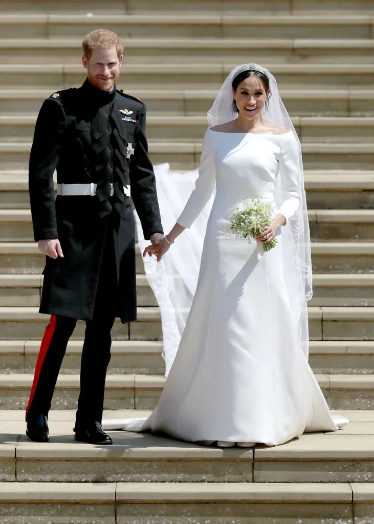 Meghan and Harry on their wedding day