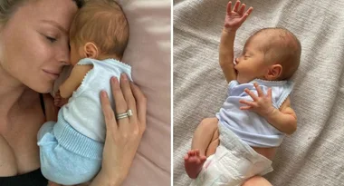 Jennifer Hawkins shares heart-warming photos four weeks after welcoming baby Hendrix