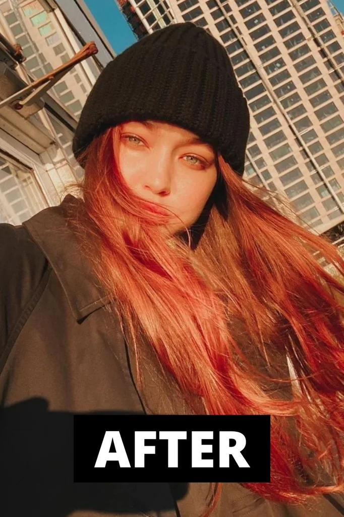 gigi hadid red hair