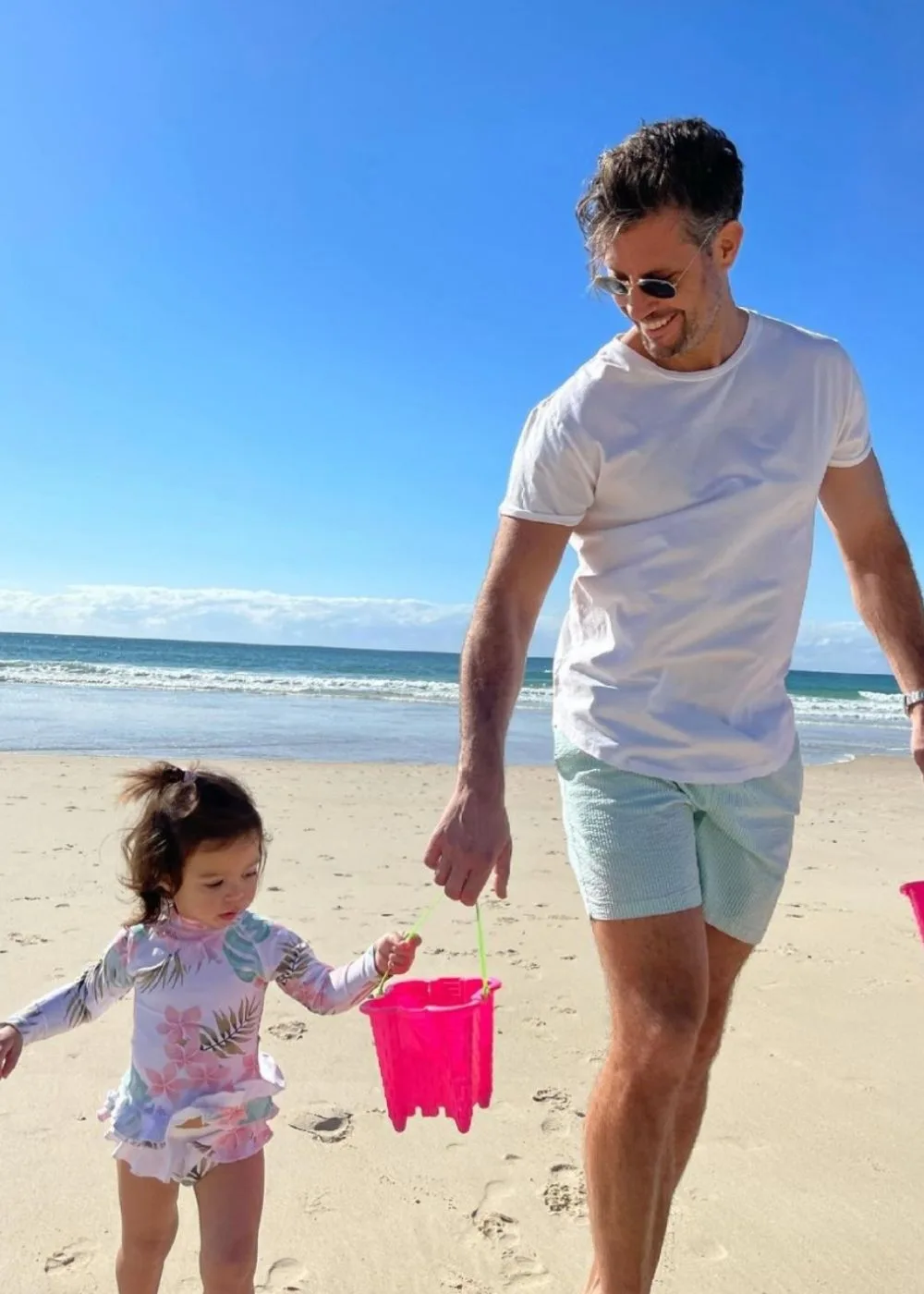 sam-wood-daughter-charlie-beach