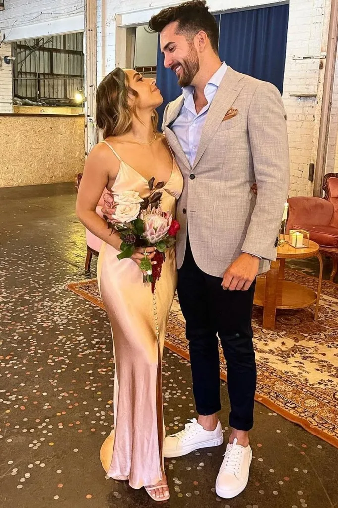 brooke and darvid at sabrina frederick's wedding