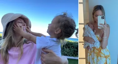 Jen Hawkins celebrates her 38th birthday at home with family in Newcastle