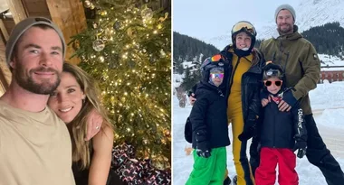 Chris Hemsworth and Elsa Pataky hit the slopes in Austria for a family holiday