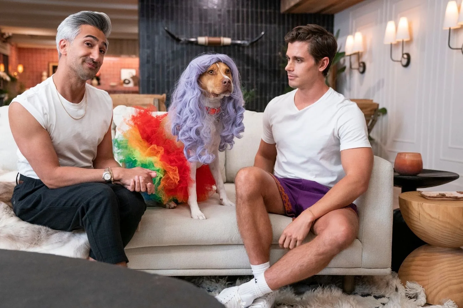the queer eye loft dog neon