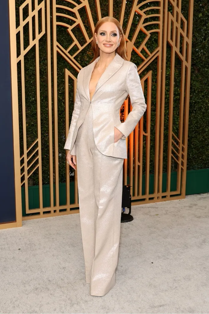 Jessica Chastain wears Dior at the 2022 SAG Awards.