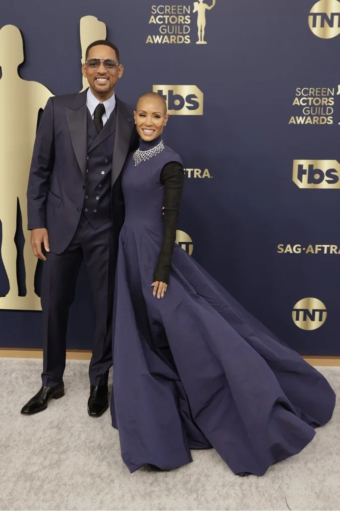 Will Smith and Jada Pinkett Smith at the 2022 SAG Awards.