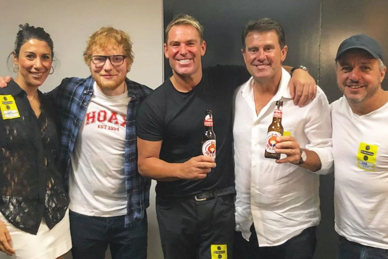 ed-sheeran-shane-warne-backstage-concert
