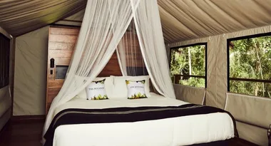 Enjoy a safari-style stay with a touch of luxury at this glamping experience