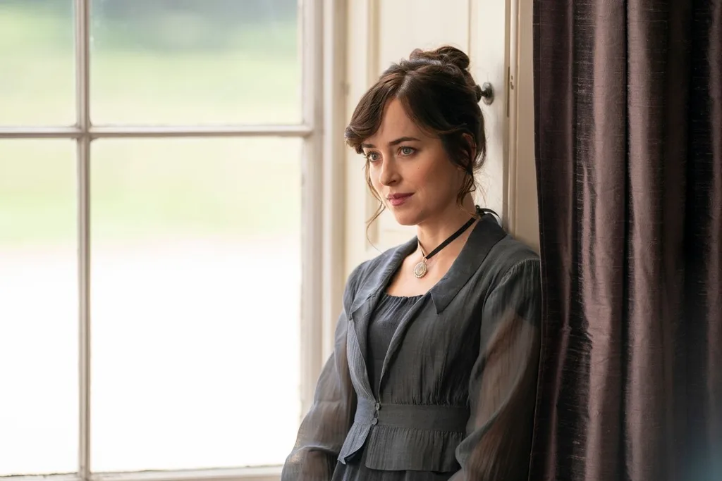 Dakota Johnson in Persuasion.