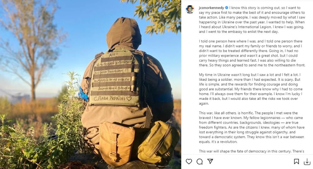 In a surprising Instagram statement, Kennedy revealed he was