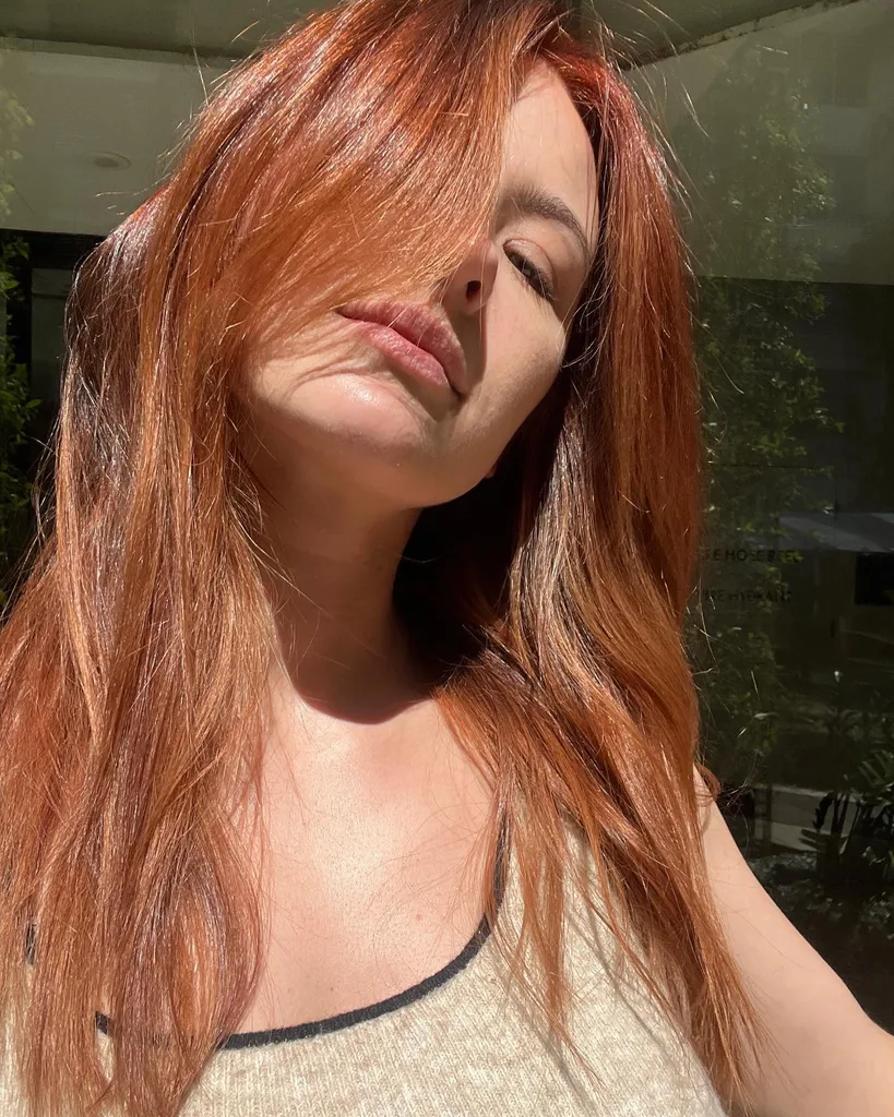jesinta franklin red hair