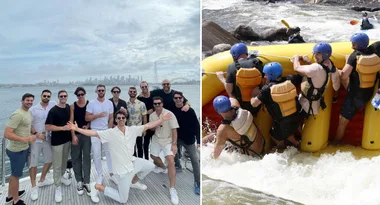 Matty J celebrates bachelor party in style as wedding to Laura Byrne draws closer