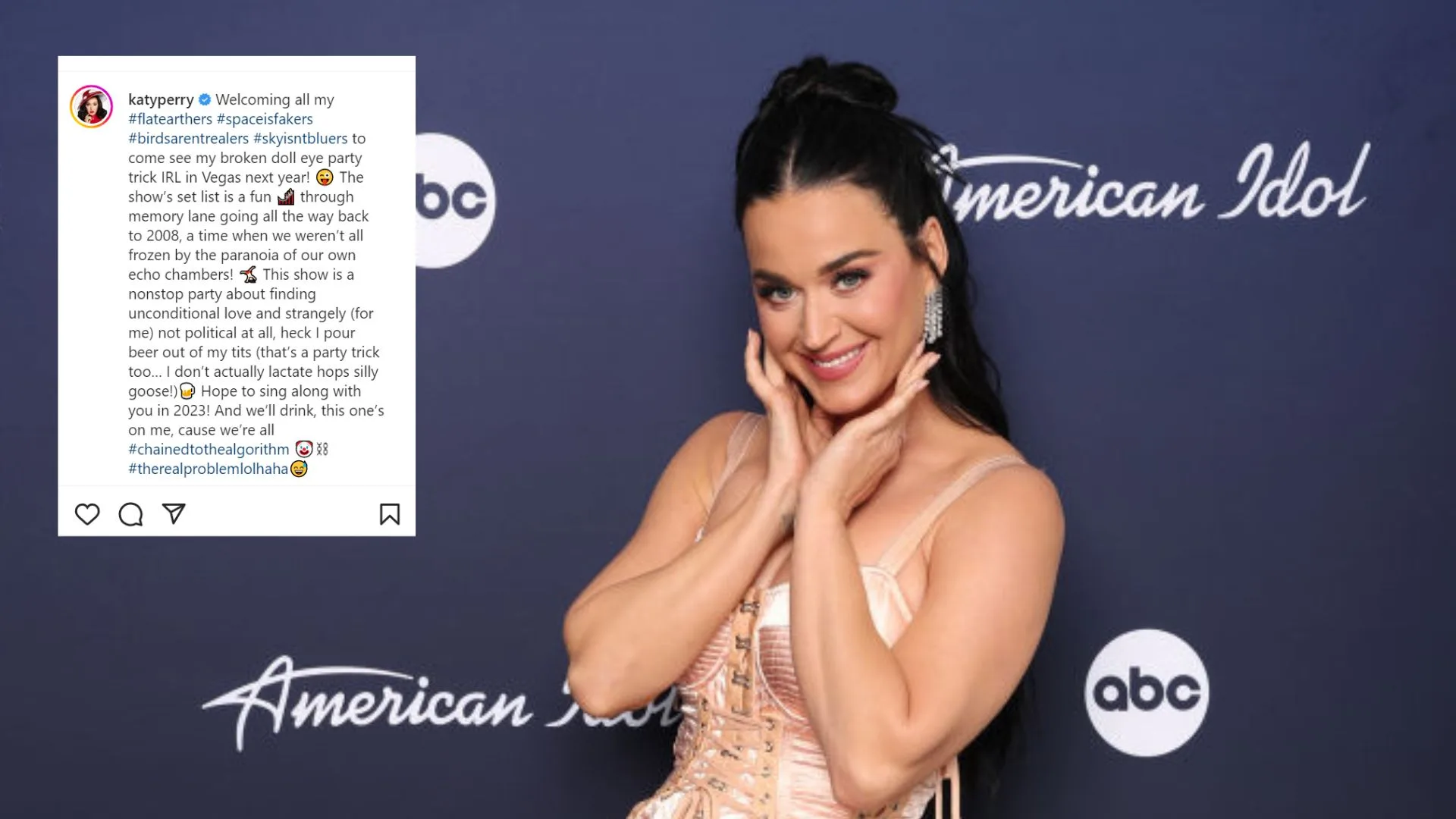 Katy Perry has addressed concerns over her eye