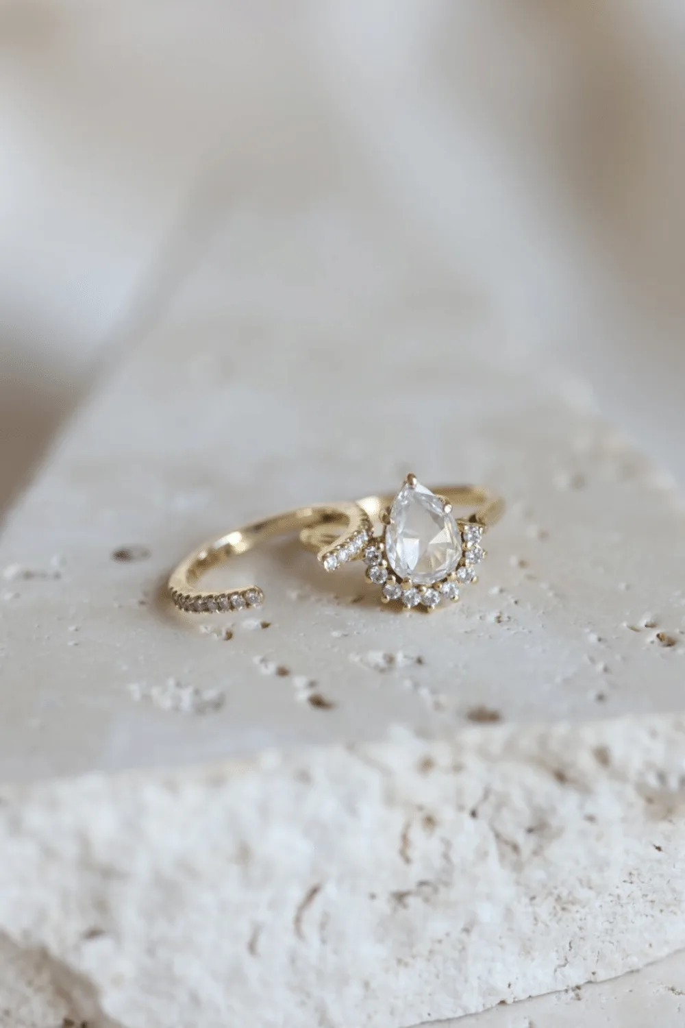 Jewellery designer Laura was very hands on when it came to the couple’s wedding bands. “Laura’s engagement ring is from Larsen,” says Matty. “But her label, ToniMay, designed our bands.”