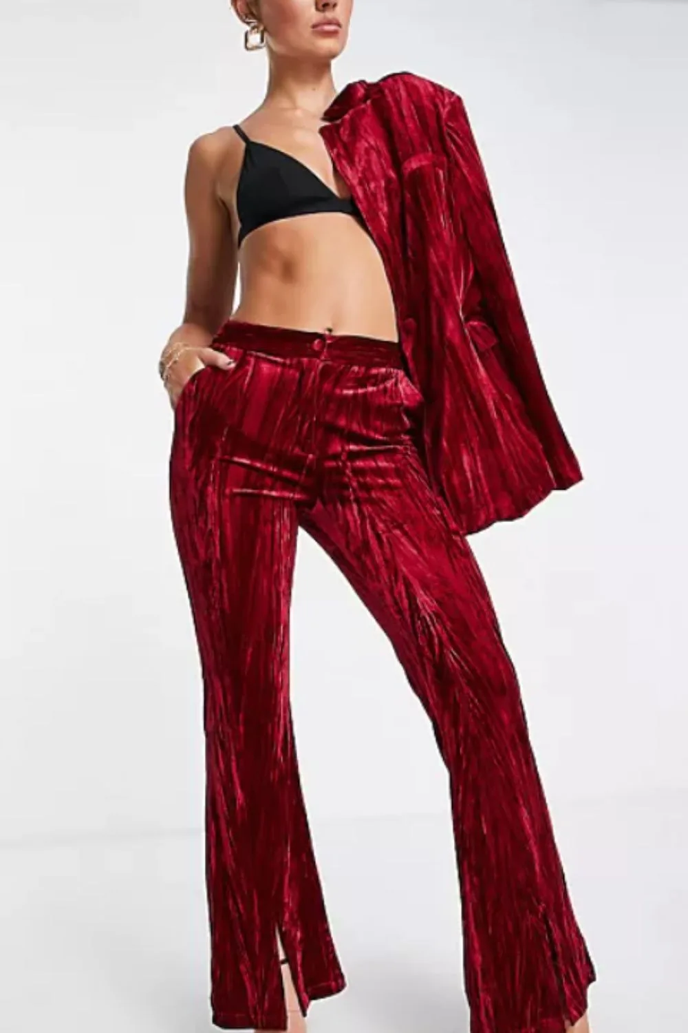 red-velvet-pant-suit