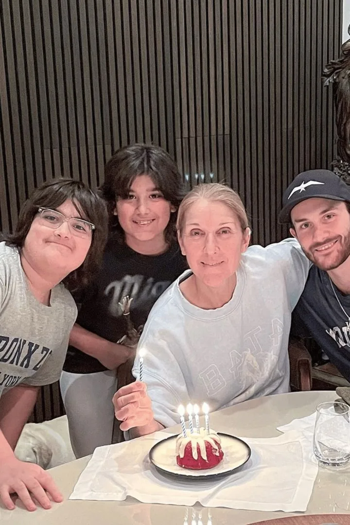 celine-dion-with-kids-and-cake