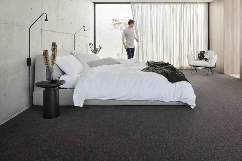 A layered bedroom for a restful night's sleep.