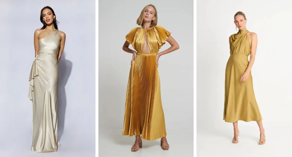 The Best Gold Bridesmaid Dresses to Shop For Your Upcoming Wedding in 2023  | WHO