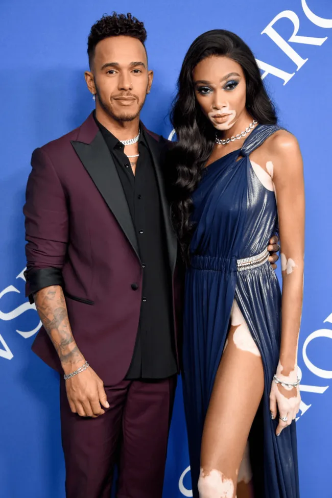 Lewis Hamilton and Winnie Harlow