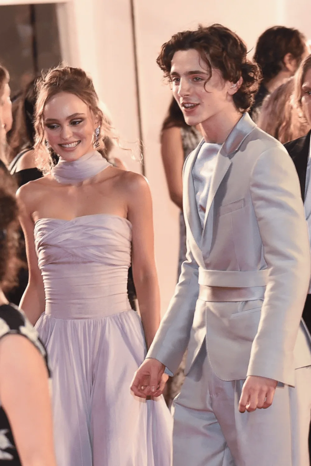 Lily-Rose Depp and Timothee Chalamet. 