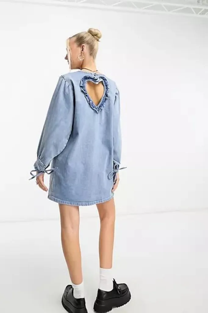 denim smock dress