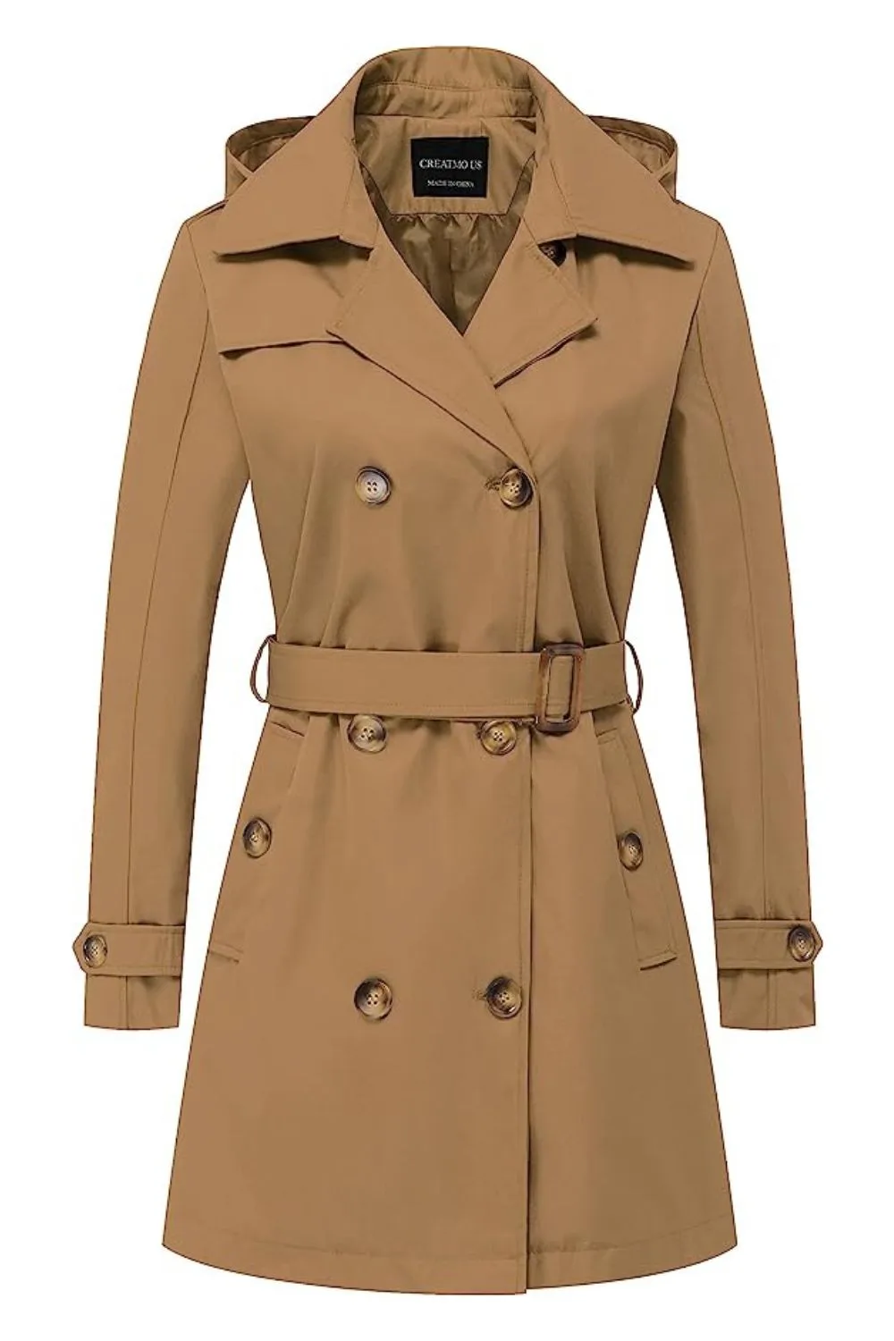traditional hooded trench coat